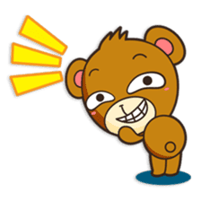 Shinshin, hilarious little brown bear sticker #1518699