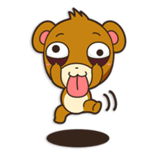 Shinshin, hilarious little brown bear sticker #1518702