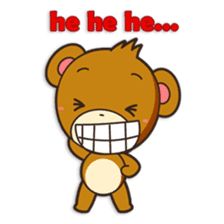 Shinshin, hilarious little brown bear sticker #1518703