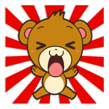 Shinshin, hilarious little brown bear sticker #1518704