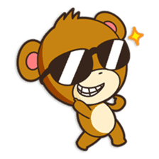 Shinshin, hilarious little brown bear sticker #1518707