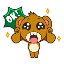 Shinshin, hilarious little brown bear sticker #1518708