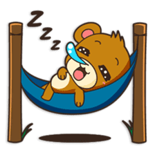 Shinshin, hilarious little brown bear sticker #1518710