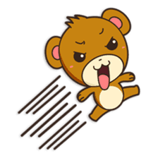 Shinshin, hilarious little brown bear sticker #1518711