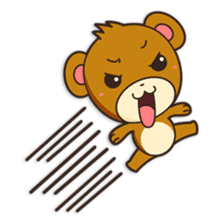 Shinshin, hilarious little brown bear sticker #1518711
