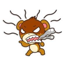 Shinshin, hilarious little brown bear sticker #1518712