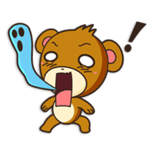 Shinshin, hilarious little brown bear sticker #1518713