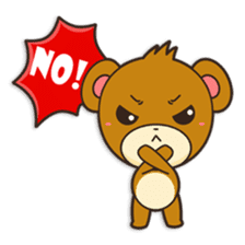 Shinshin, hilarious little brown bear sticker #1518714
