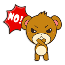 Shinshin, hilarious little brown bear sticker #1518714
