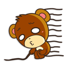 Shinshin, hilarious little brown bear sticker #1518715
