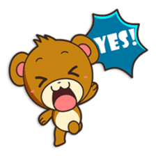 Shinshin, hilarious little brown bear sticker #1518716