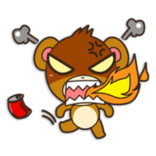 Shinshin, hilarious little brown bear sticker #1518717