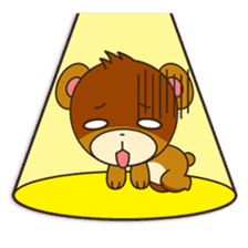 Shinshin, hilarious little brown bear sticker #1518718