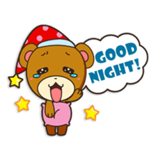 Shinshin, hilarious little brown bear sticker #1518719