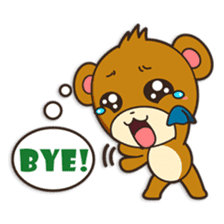 Shinshin, hilarious little brown bear sticker #1518720