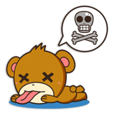 Shinshin, hilarious little brown bear sticker #1518721