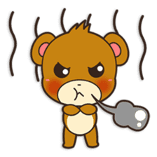 Shinshin, hilarious little brown bear sticker #1518722