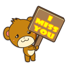 Shinshin, hilarious little brown bear sticker #1518724