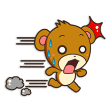 Shinshin, hilarious little brown bear sticker #1518725