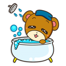 Shinshin, hilarious little brown bear sticker #1518726
