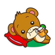 Shinshin, hilarious little brown bear sticker #1518727