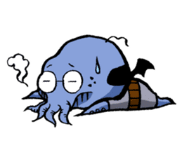 All day long Mr Cthulhu . sticker #1518853