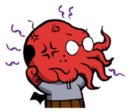 All day long Mr Cthulhu . sticker #1518885