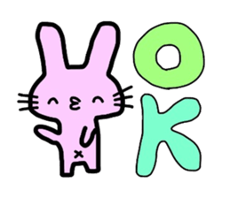 Handwritten rabbit sticker #1519841
