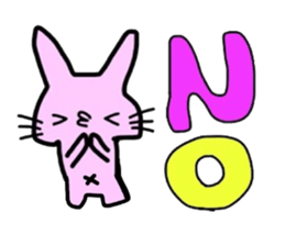 Handwritten rabbit sticker #1519842