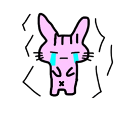 Handwritten rabbit sticker #1519847