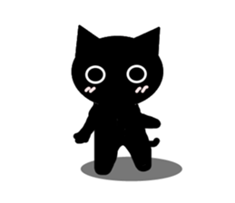 The cat of a shadow sticker #1521460