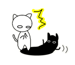 The cat of a shadow sticker #1521472