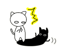The cat of a shadow sticker #1521472