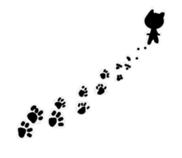 The cat of a shadow sticker #1521476