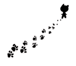 The cat of a shadow sticker #1521476