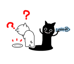 The cat of a shadow sticker #1521479