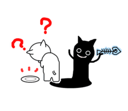 The cat of a shadow sticker #1521479