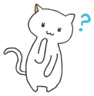 Mi-chan of white cat Japanese version sticker #1522907