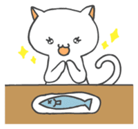 Mi-chan of white cat Japanese version sticker #1522911