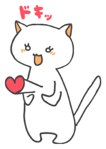 Mi-chan of white cat Japanese version sticker #1522912