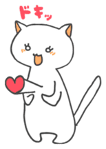 Mi-chan of white cat Japanese version sticker #1522912