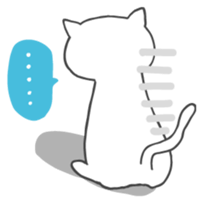 Mi-chan of white cat Japanese version sticker #1522919