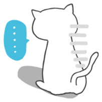 Mi-chan of white cat Japanese version sticker #1522919