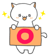 Mi-chan of white cat Japanese version sticker #1522920