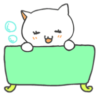 Mi-chan of white cat Japanese version sticker #1522925
