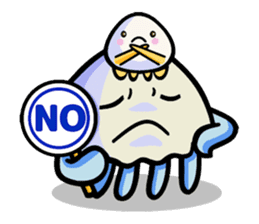 Parent-child cute jellyfish sticker #1523014