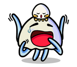 Parent-child cute jellyfish sticker #1523025