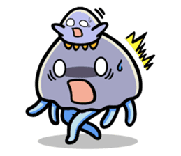 Parent-child cute jellyfish sticker #1523027