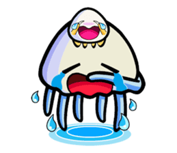 Parent-child cute jellyfish sticker #1523030
