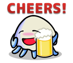 Parent-child cute jellyfish sticker #1523034